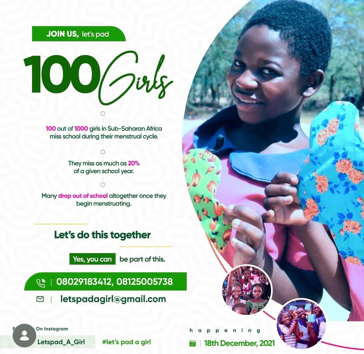 Original 100 Girls initiative announcement dated 18 December 2021